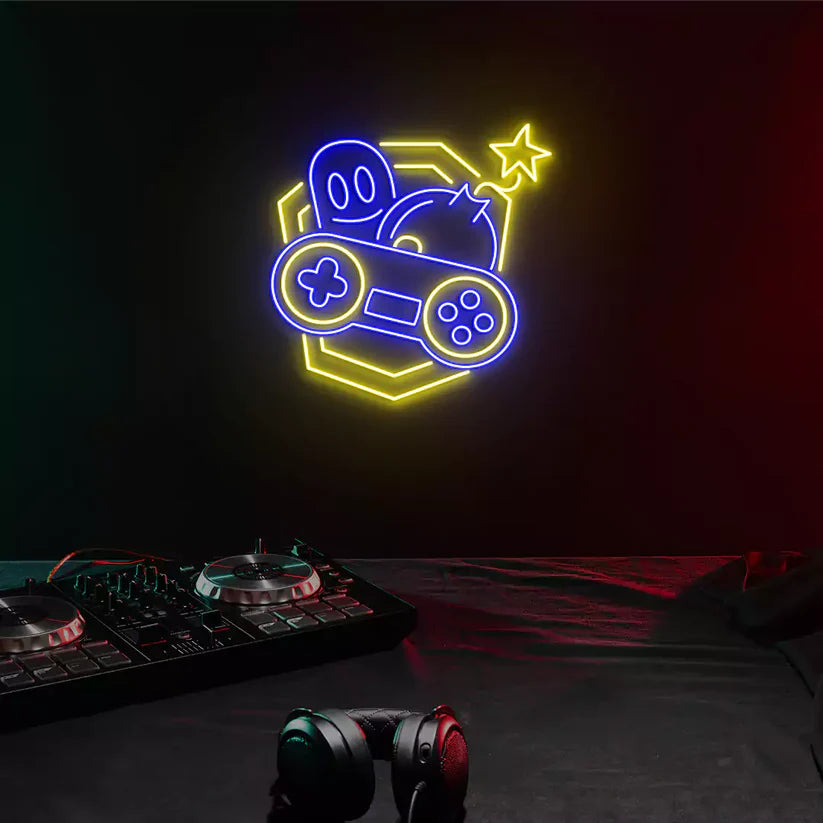 Retro Fun Game Controller Neon Sign