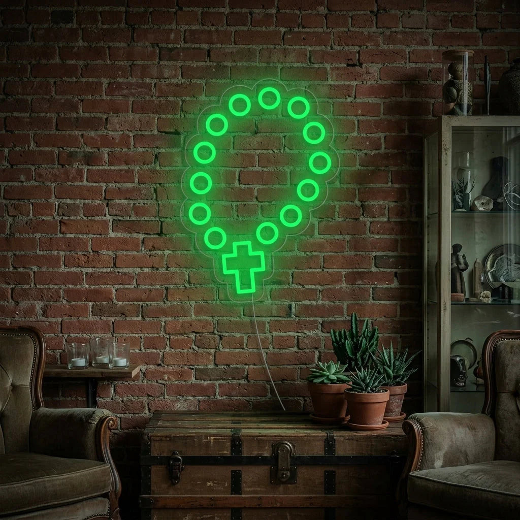 Rosary Beads Neon Sign