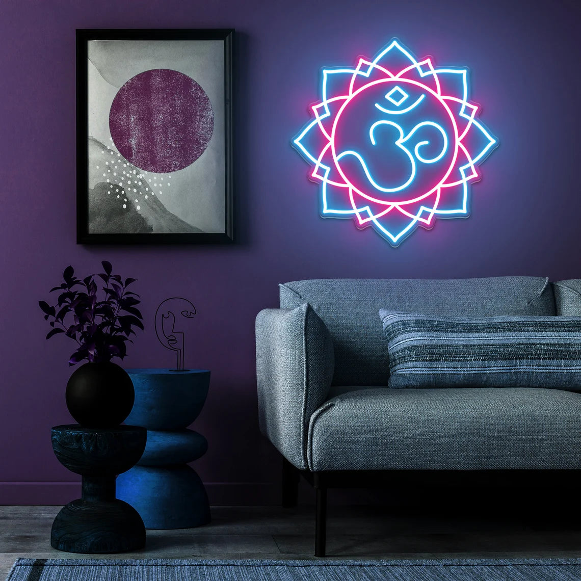 Om Symbol LED Neon Sign for Meditation Room