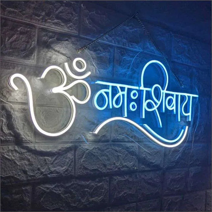 Om Namah Shivaya LED Neon Sign for Home Temple
