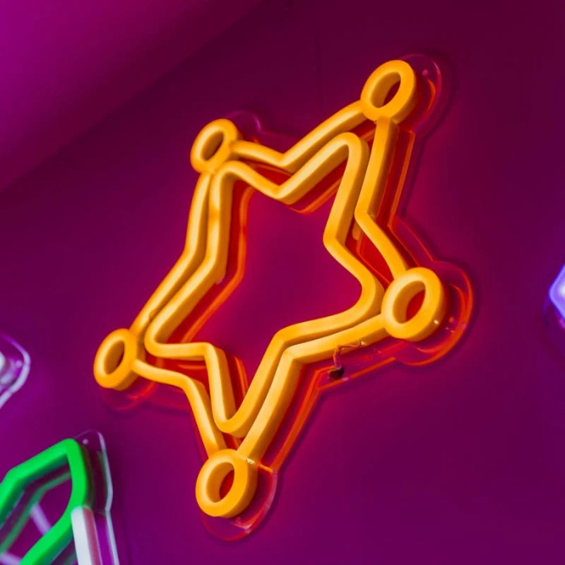 Sheriffs Star LED Neon Sign