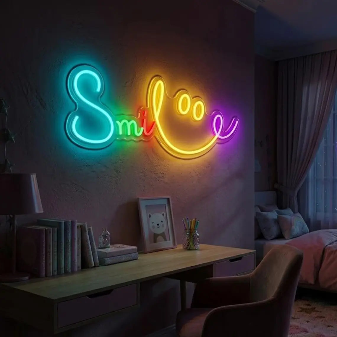 Smile Face Neon LED Lights