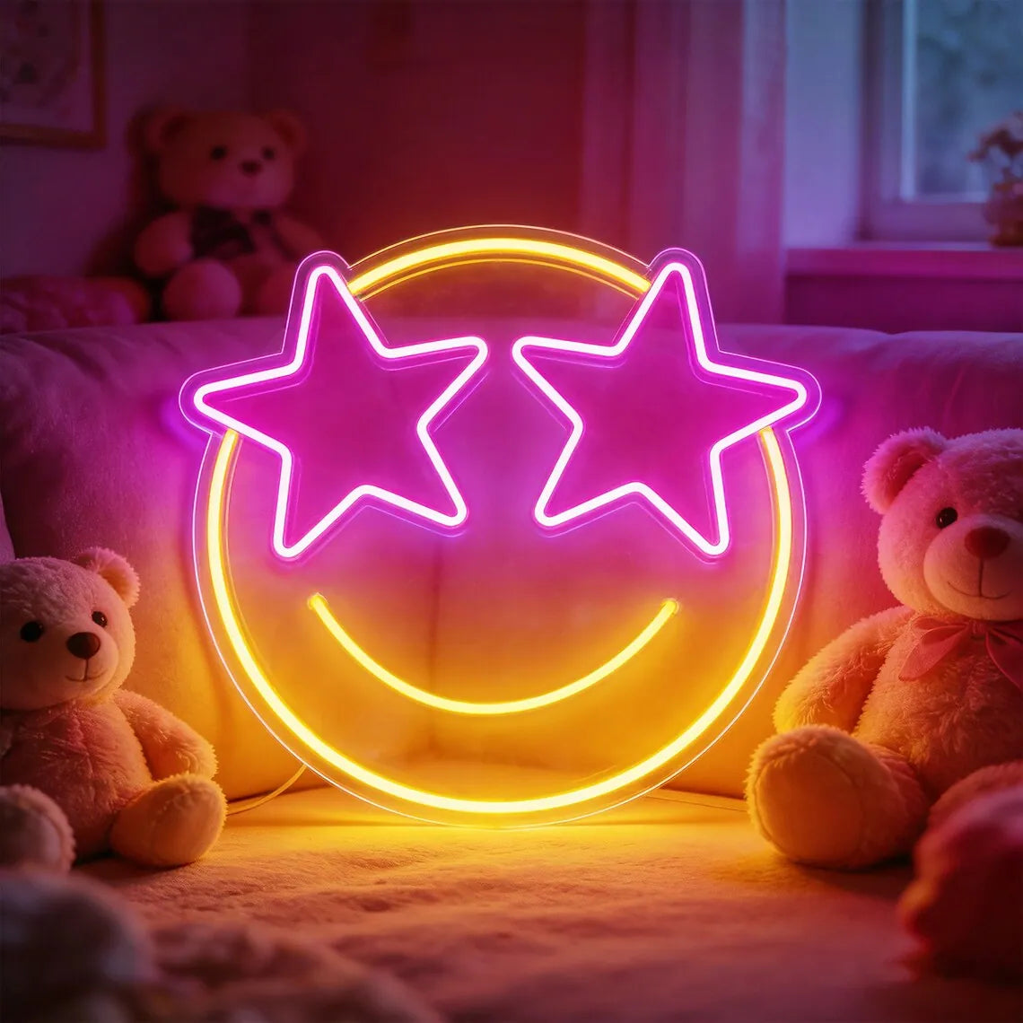 Smile Face Neon Sign