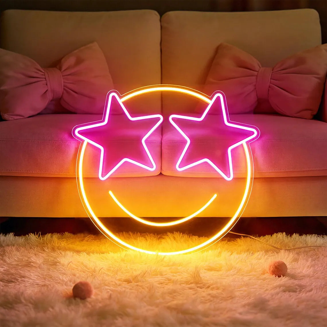 Smile Face Neon Sign