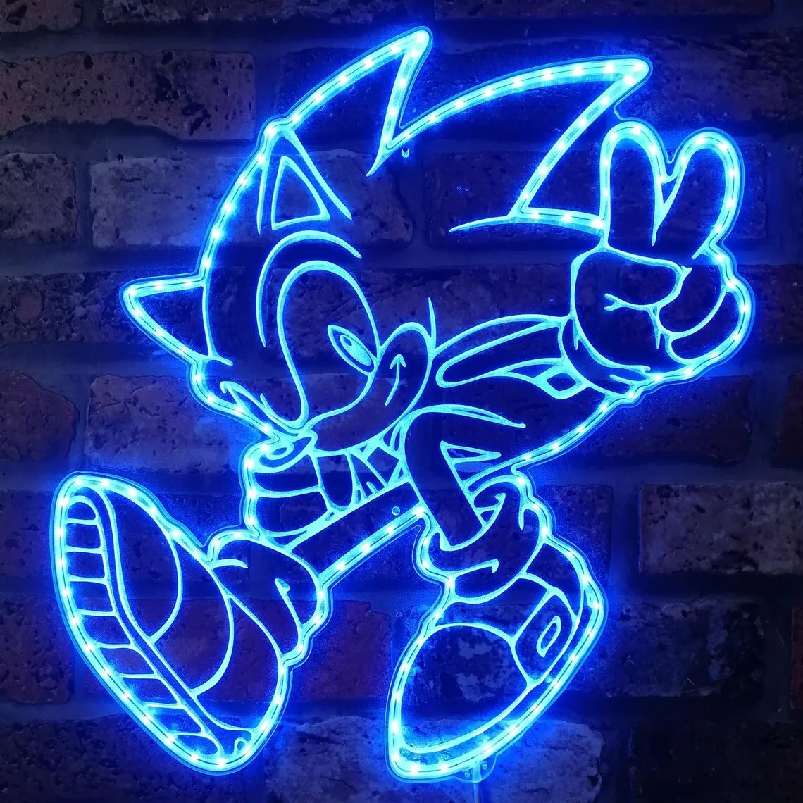 Sonic Game Room Wall Neon Night