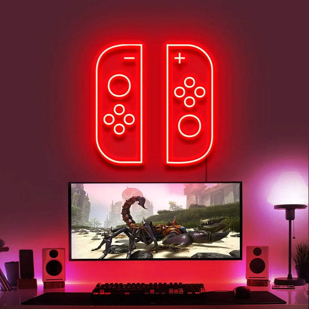 Switch Joy Con Gaming Controllers Neon Sign