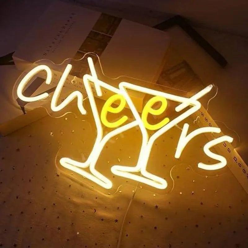 The Party Planet Cheers Neon Sign