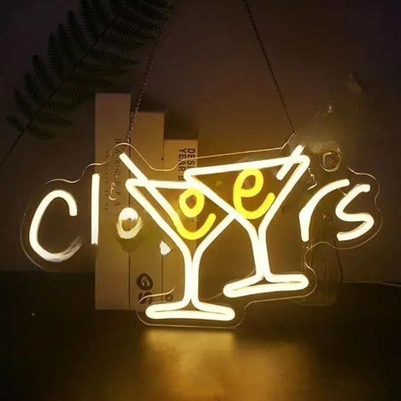 The Party Planet Cheers Neon Sign