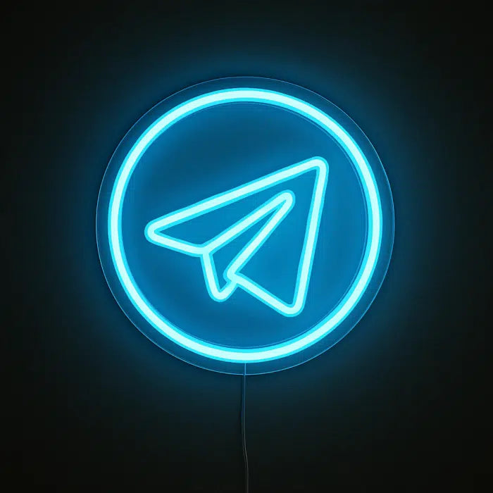 Telegram Logo Neon Sign LED Light