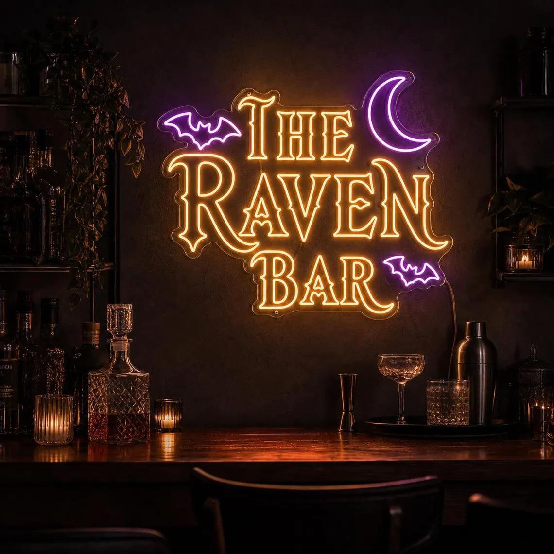 The Raven Bar LED Neon Sign