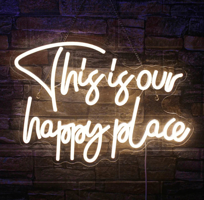 This Is Our Happy Place LED Neon Sign