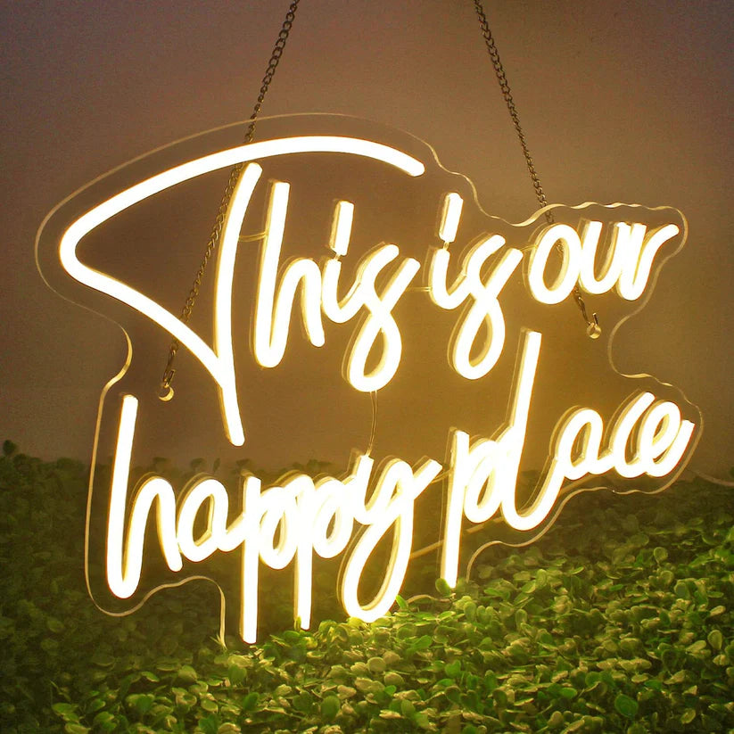 This Is Our Happy Place LED Neon Sign