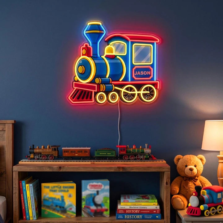 Train Kids Neon Sign