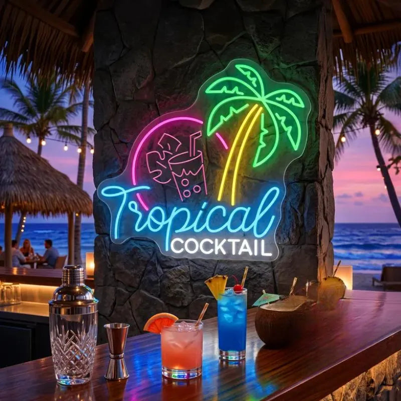 Tropical Cocktail Neon Sign