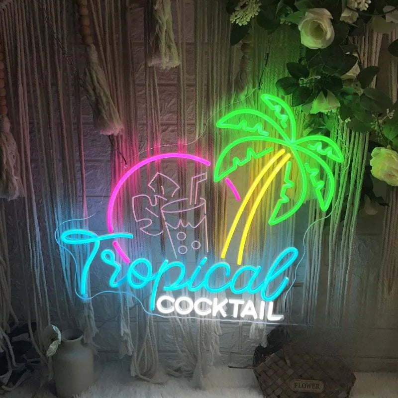 Tropical Cocktail Neon Sign