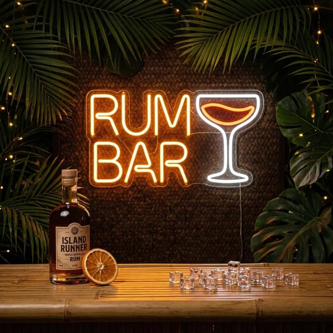 Tropical Rum BAR Neon Sign