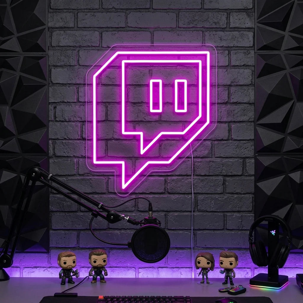 Twitch Gaming Decor Neon Sign
