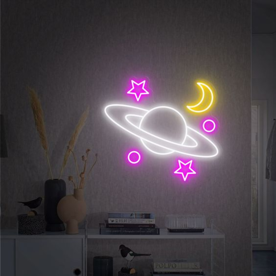 Planets Neon Sign
