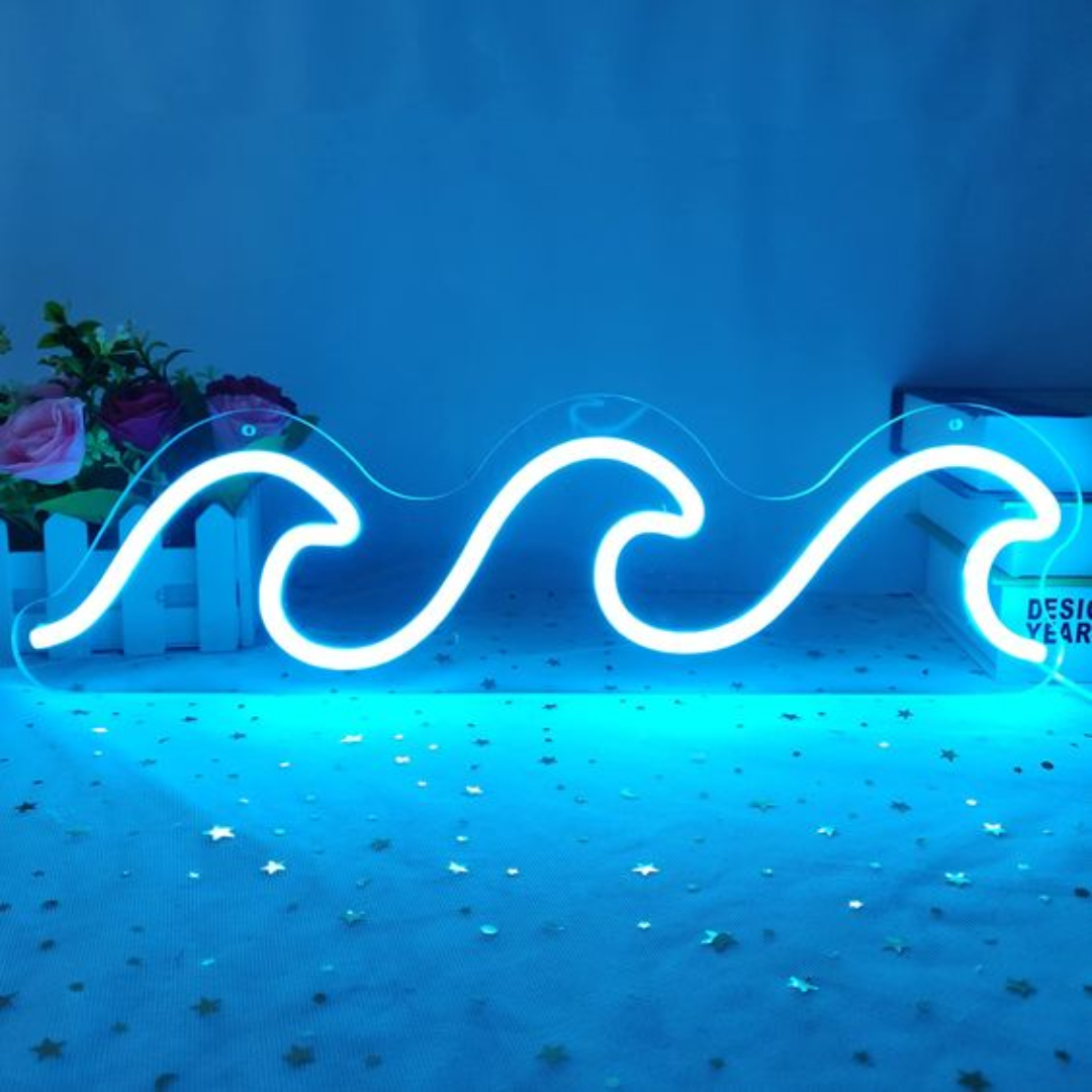 Waves Neon Sign