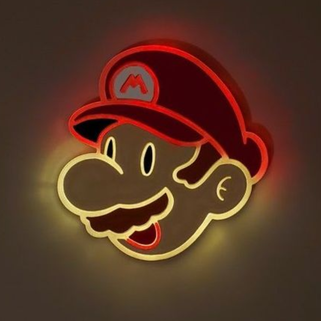 Cartoon Charater Digital Print Neon Sign