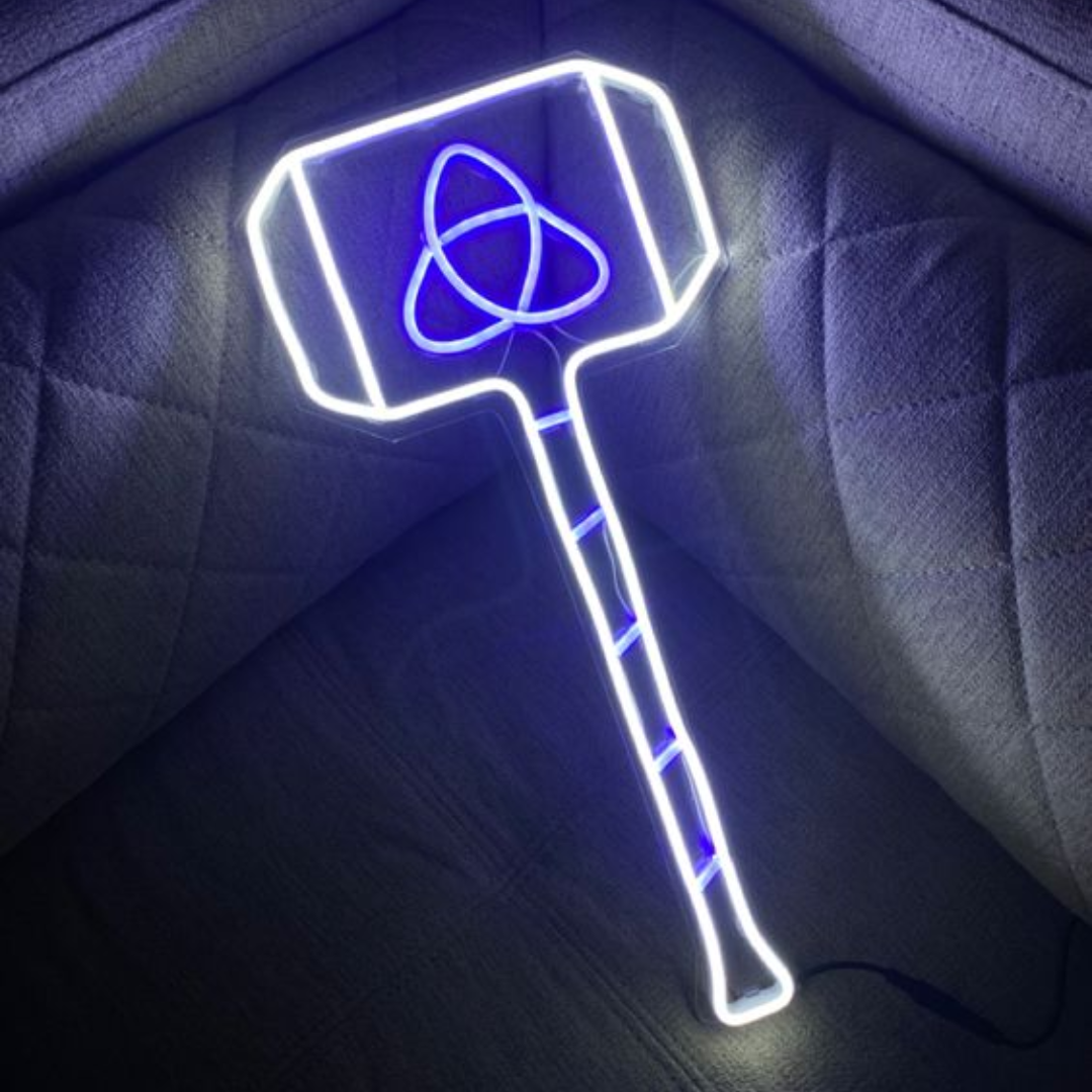 Thor Hammer Neon Sign