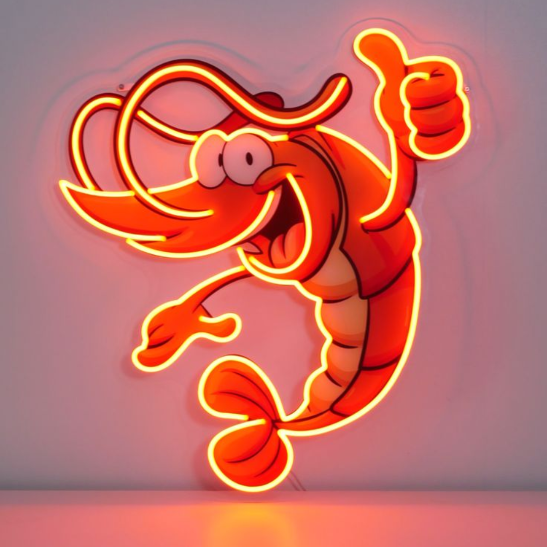 Cartoon Digital Print Neon Sign