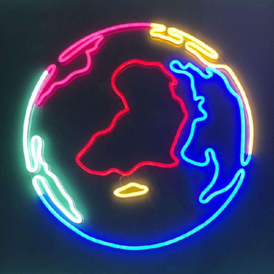 Globe Neon Sign