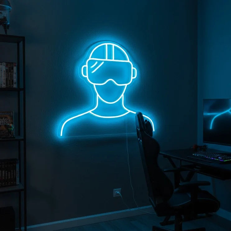 VR Headset Neon Sign