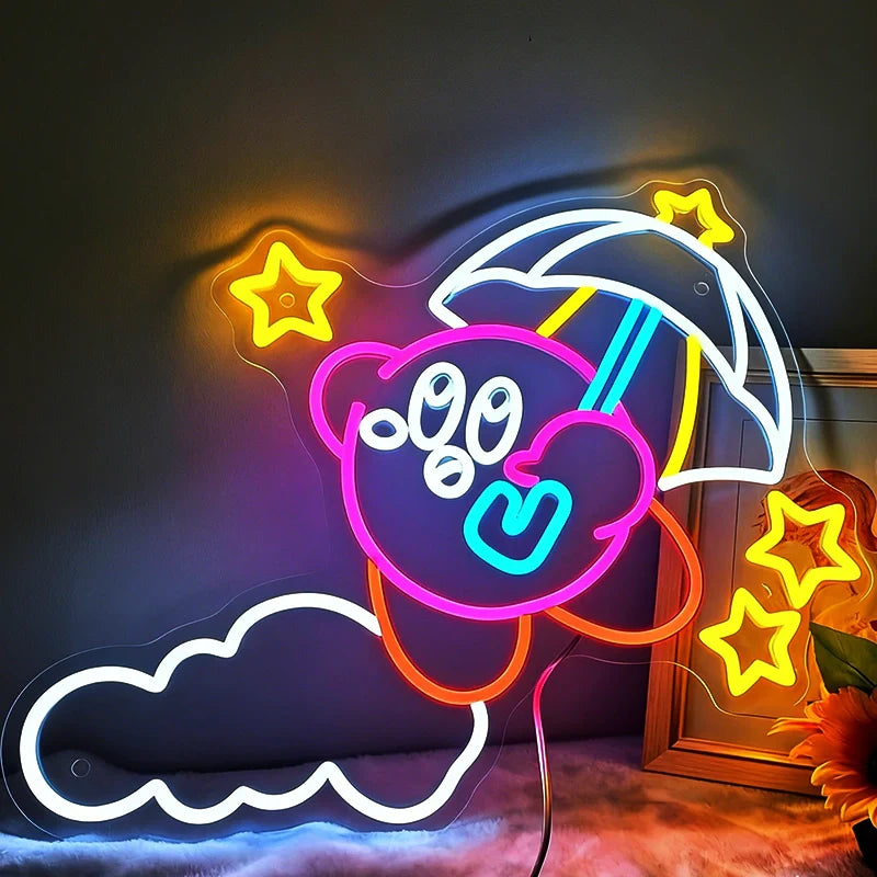Waddle Dee Kirby Neon Bedroom Sign