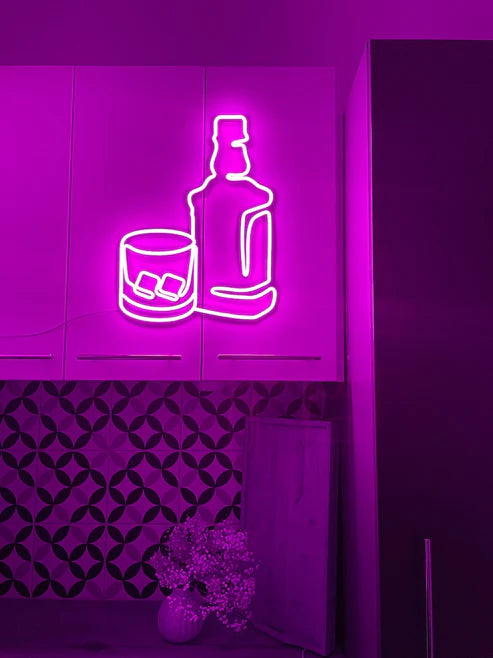 Whisky Glass Neon Sign