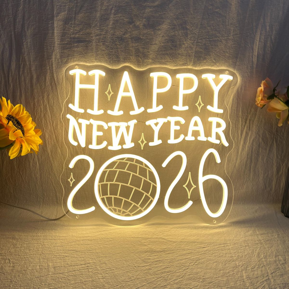 Happy New Year 2026 Neon Sign