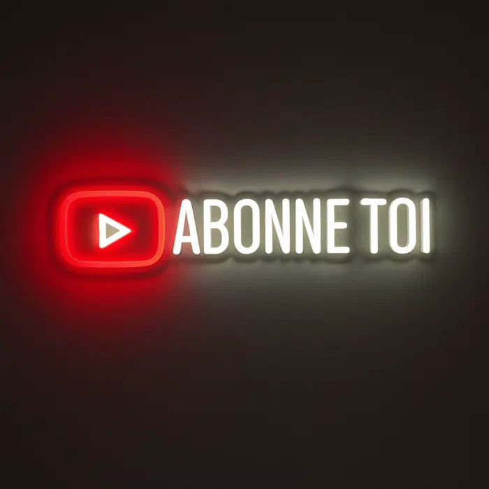 Abonne Toi YouTube Logo Neon Sign LED Light