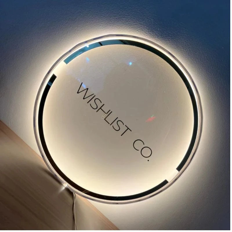 Acrylic Logo Round LED Name Plate