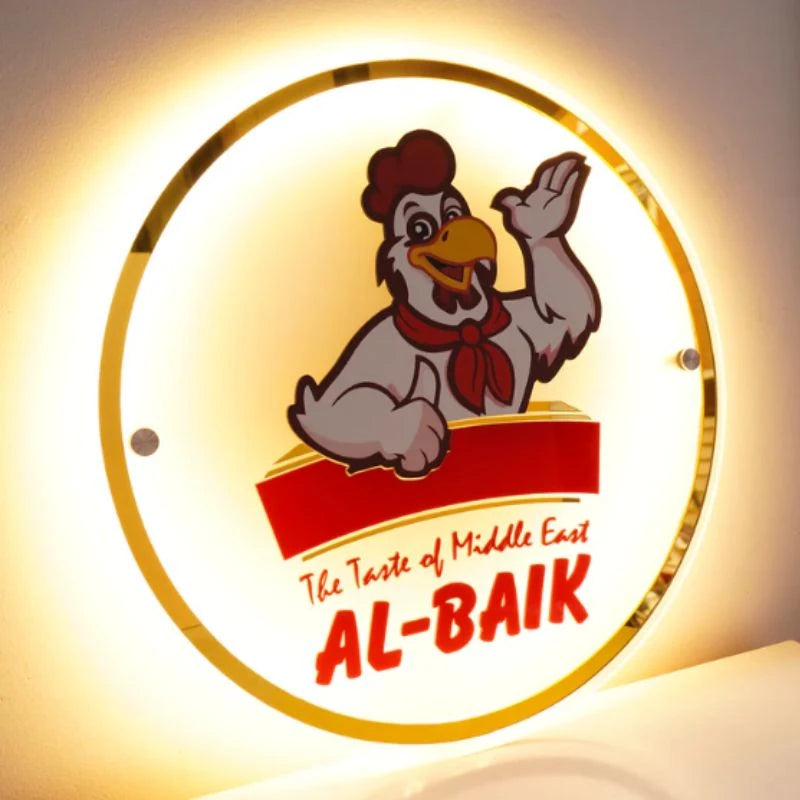 Acrylic Al Baik Logo Sign