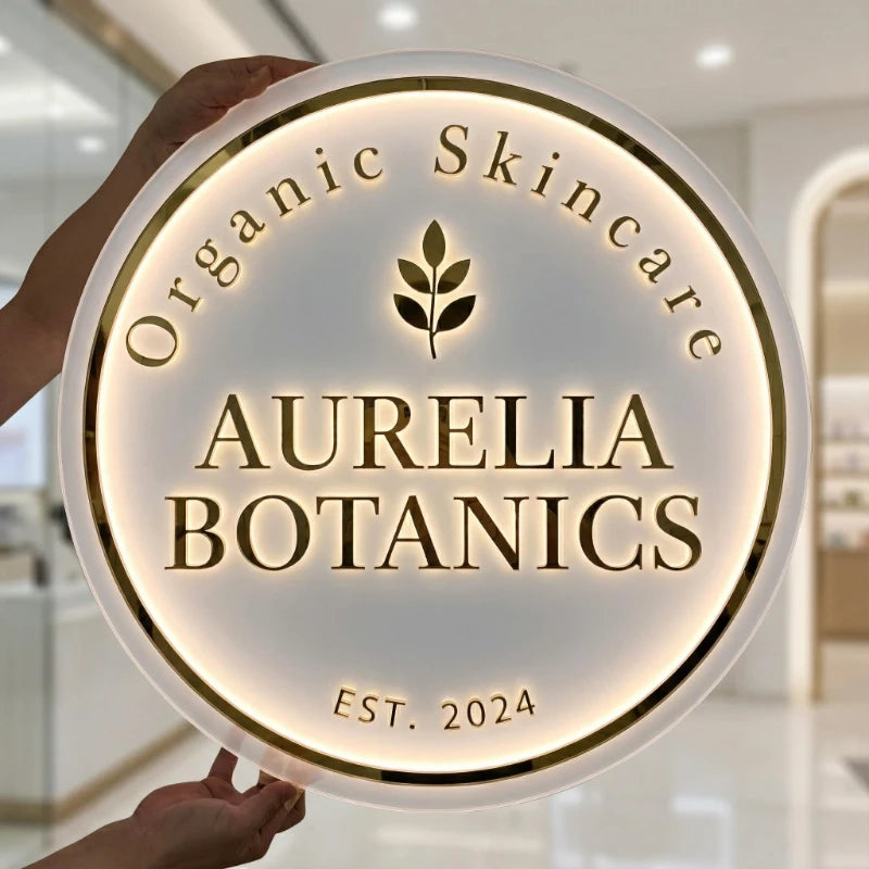 Acrylic Aurelia Botanics Sign Board