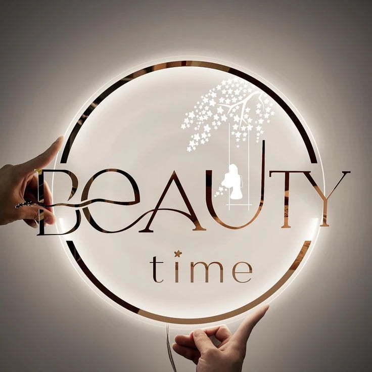 Acrylic Beauty Time Logo Sign
