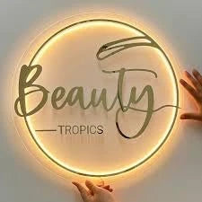 Acrylic Beauty Topic logo Sign