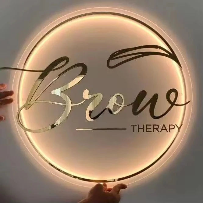 Acrylic Business Sign Round Acrylic Backlit Logo Sign