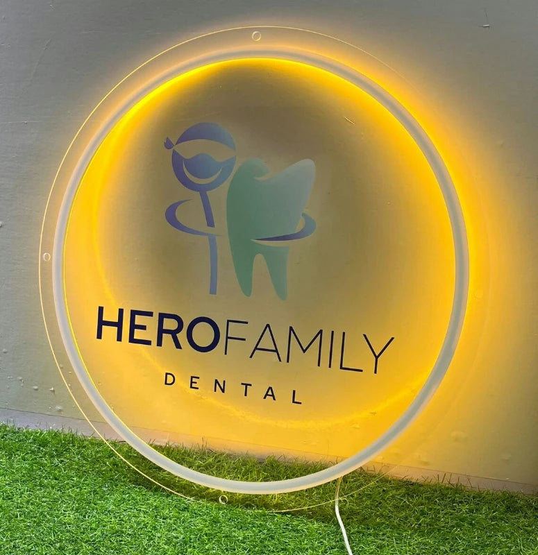 Acrylic Dental Clinic Logo Sign
