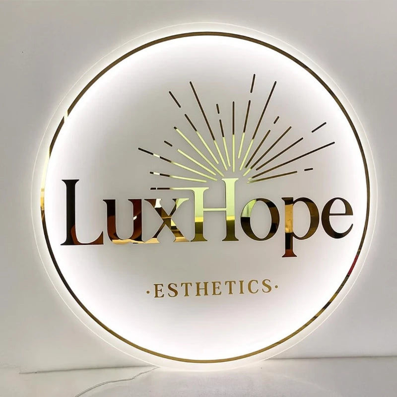 Acrylic Luxhope Esthetics Logo Sign