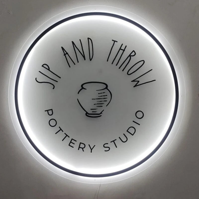 Acrylic Pottery Studio Logo Sign