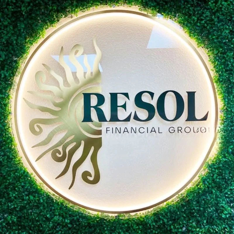 Acrylic Resol Financial Group Logo Sign