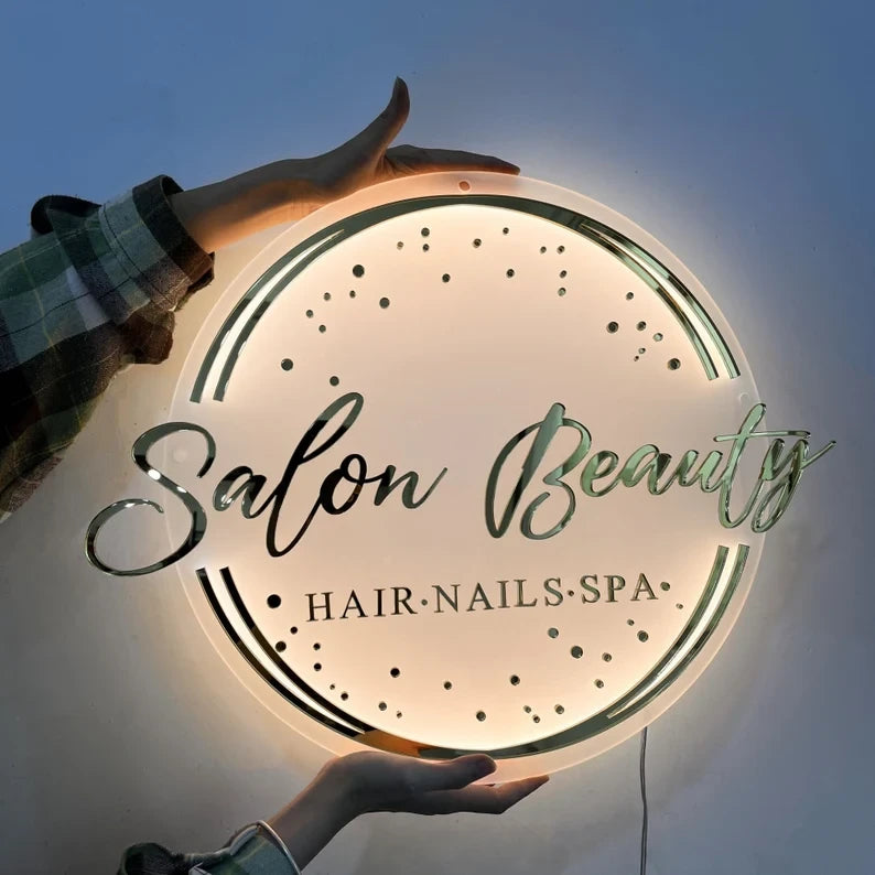 Acrylic Salon Beauty Sign Board