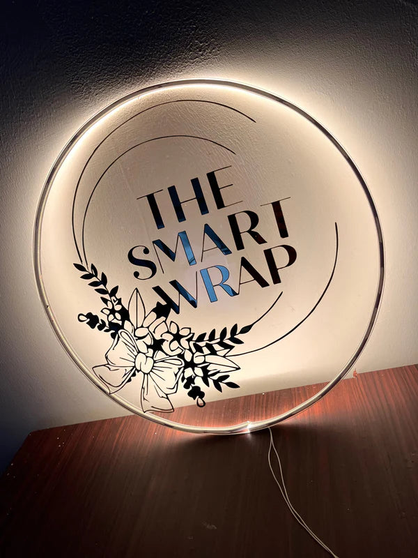 Acrylic The Smart Wrap Logo Name Plate