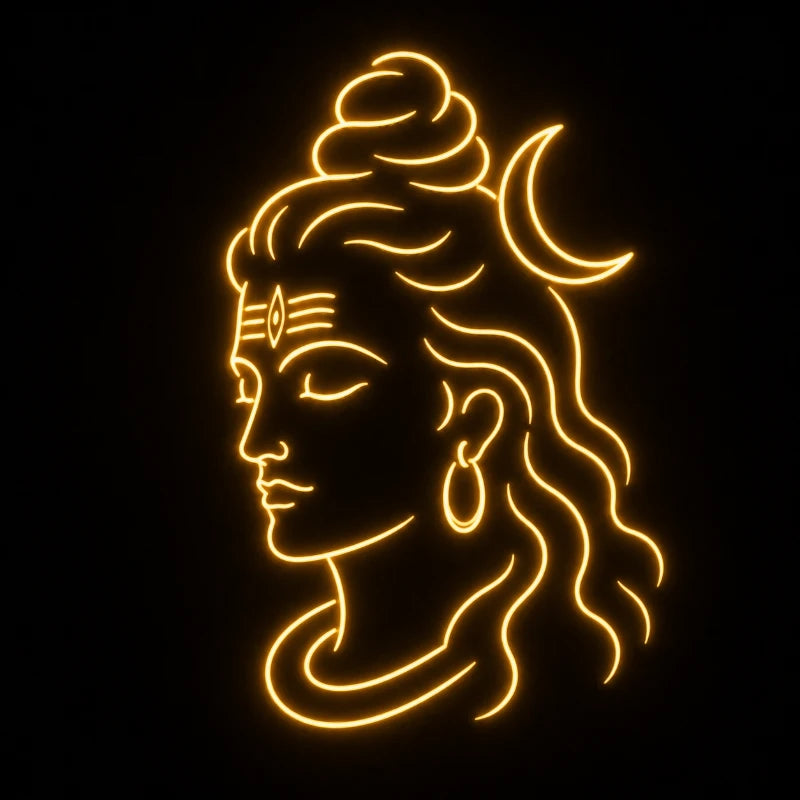 Adiyogi Shiva LED Wall Art