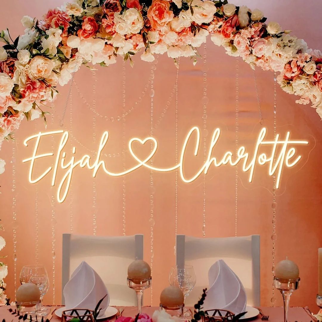 Customizable Couple Name Neon Sign