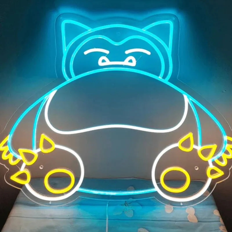 Anime Neon Sign Snorlax Cartoon Neon Sign