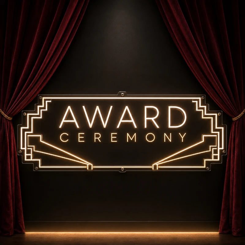 Art Deco Award Ceremony Neon Sign