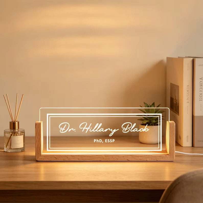 Artorigin Premium LED Table Name Plate