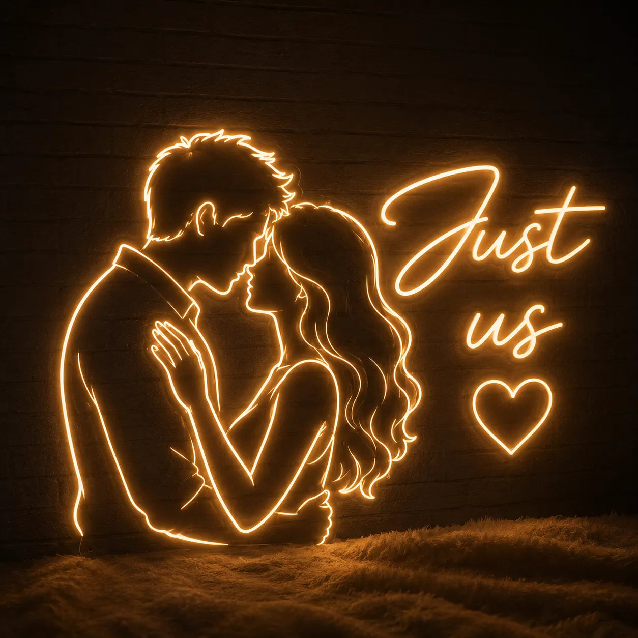 Just Us Couple Neon Board for Bedrooms